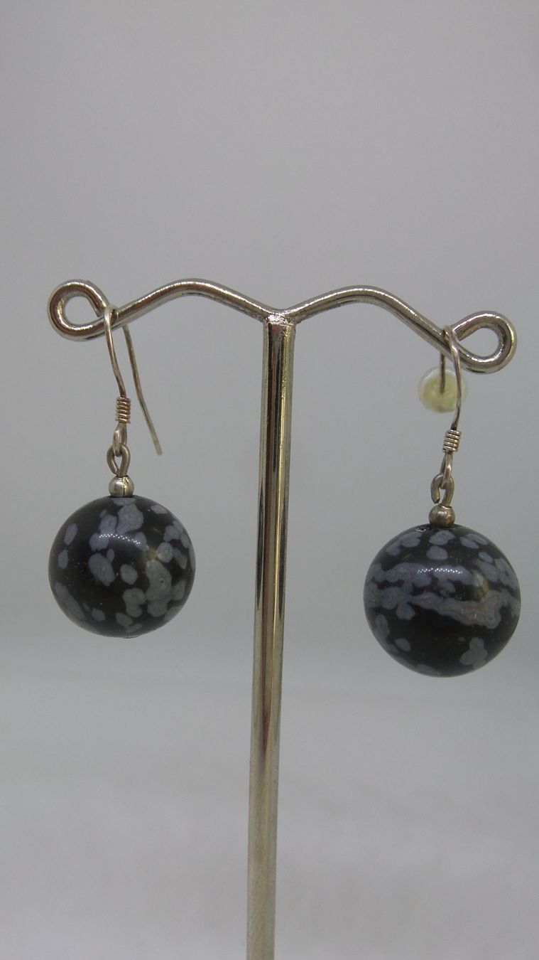 Boucles d'oreille: Silberohrhänger Obsidian – Neuf (Voir description) à Muttenz par einfach-schoen