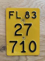 Mofanummer Nummernschild Mofa Töffli Lichtenstein FL 27 710
