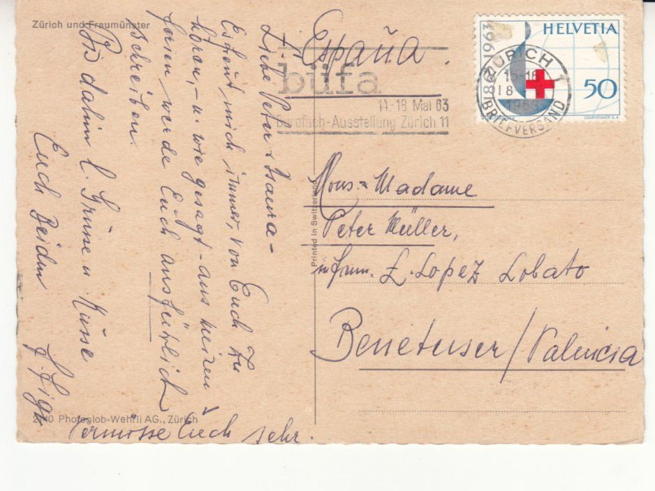Cartoline postali: Zürich 1963 – Usato da Bürglen TG venduto da StampGraf 1