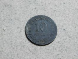 10 Pfennige, Stadt Weissenfels ad.S., 1917, Zink, sehr schön