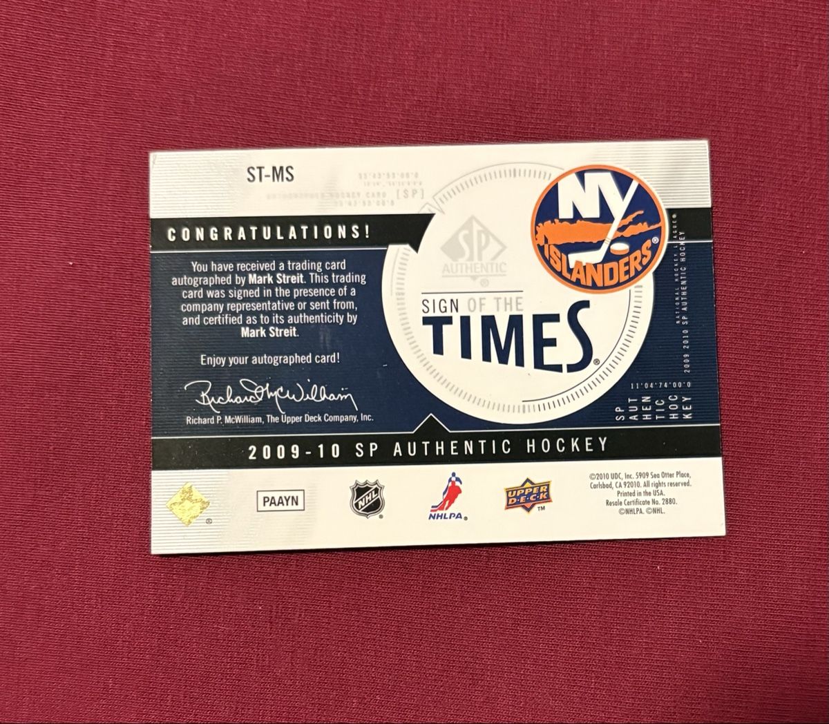 NHL Carte collezionabili: NHL - Mark Streit Auto Card – Usato da niederbipp venduto da LaHabana1 1