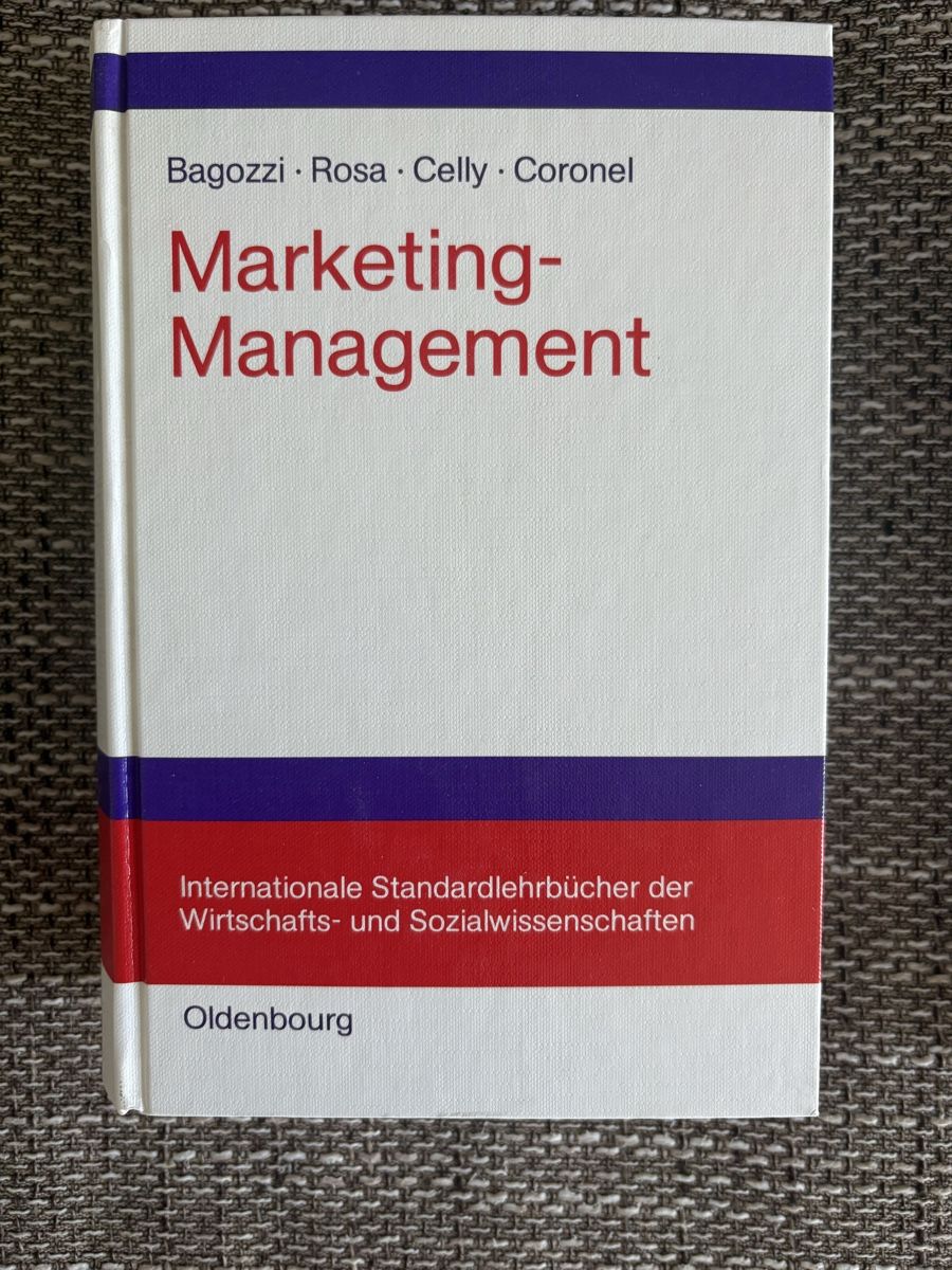 Libri: Marketing Management, Lehrbuch aus BWL-Studium. – Nuovo (secondo la descrizione) da Bergdietikon venduto da moritz378