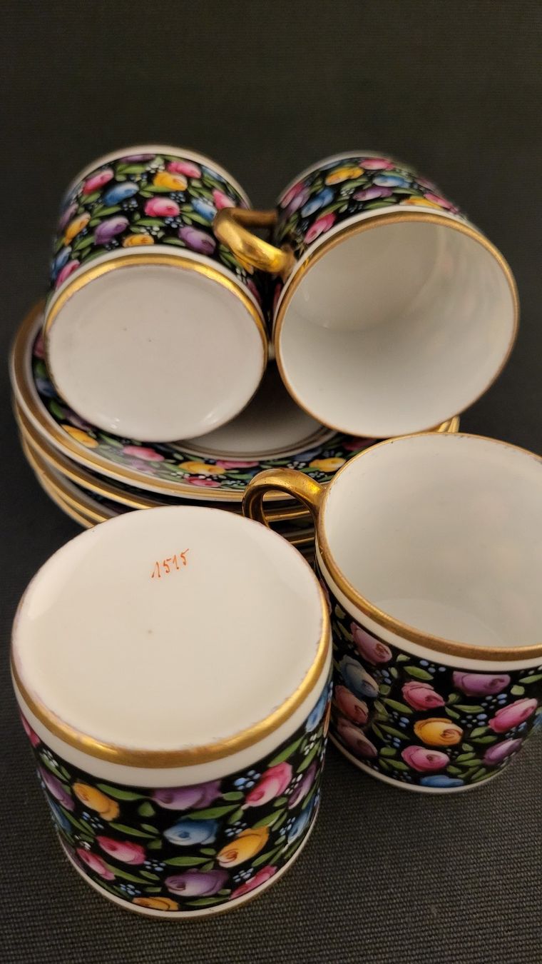Set di piatti: Handbemaltes Espresso-Set 8-teilig – Usato da Basel venduto da spinne02 5