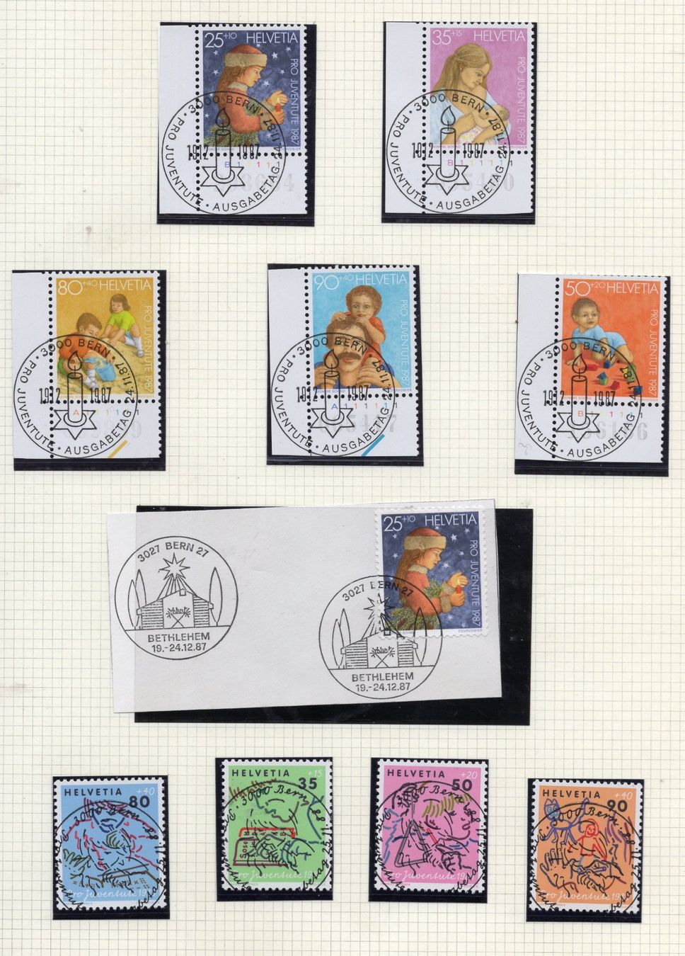 Alle Briefmarken: R2567  /  Pro juventute obl. centrales 1978-1992 – Neu (gemäss Beschreibung) aus Ste-Croix von MONT-TAGNAC 5