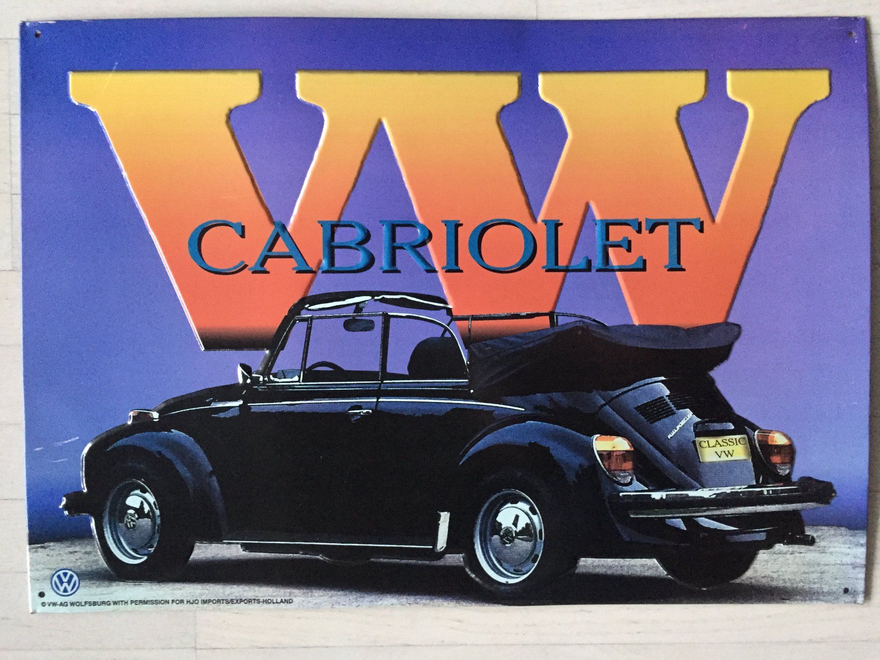 Volkswagen Insegne: Blechschild VW Cabrio ca. 30 x 42 cm – Nuovo (secondo la descrizione) da Rüfenach AG venduto da mangusta