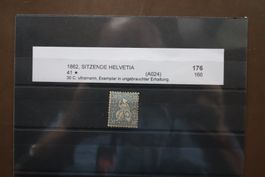 Briefmarke sitzende Helvetia Nr. 41 *