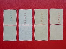1936-1938, Lot Rollenmarken mit Kontroll-Aufdruck, Kat 305.-