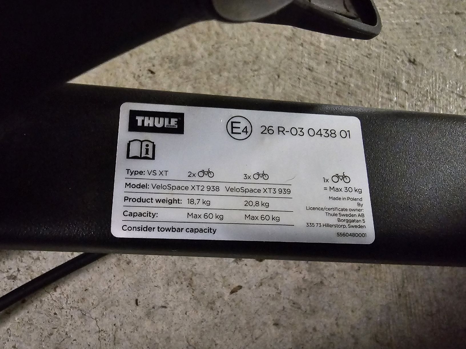 Travi: Thule VeloSpace XT 2 (Modell 938) – Usato da Bergdietikon venduto da Seasnakedivers 2