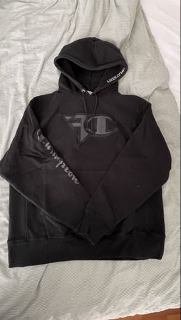 Schwarzer Champion x Faze Clan Hoodie, Grösse L, Top!