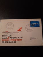 *SWISSAIR-Philateli* Airbus A 310 ZH-Frankfurt 26.04.1983
