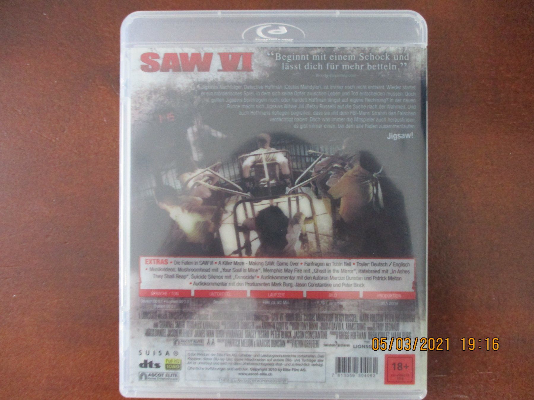 Tutti i DVDs: Saw 6 (Unrated, Widescreen) – Usato da Liestal venduto da Disc-Point 1