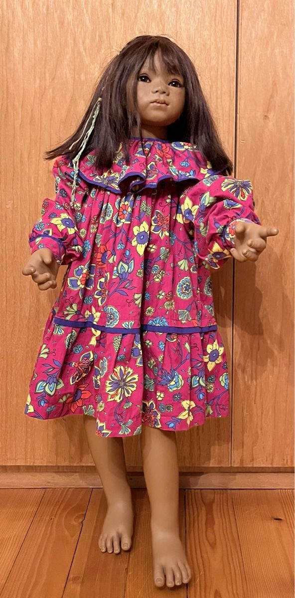 Globus Vestiti & Gonne: warmes Mädchen-Kleid Langarm-Röckli  Blumenmuster Gr. 92 – Usato da Arboldswil venduto da Sonnenelfe 2