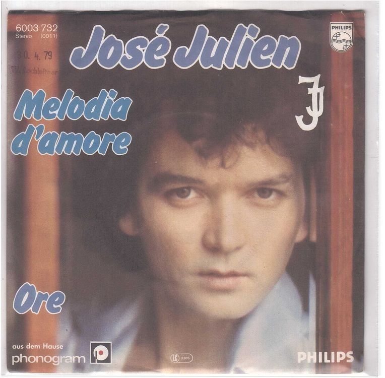 Dischi in vinile: Single7  José Julien  --  Melodia dàmore – Usato da Rheinau venduto da asteng