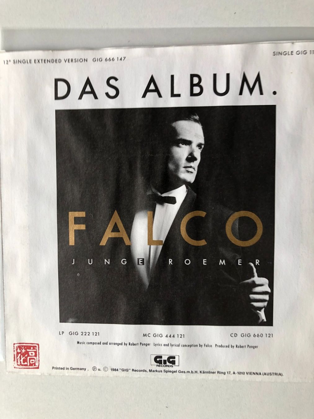 Dischi in vinile: Falco – Nuovo (secondo la descrizione) da Aarwangen venduto da Jukebox3 2