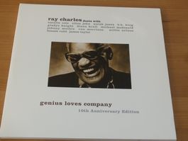RAY CHARLES: GENIUS LOVES COMPANY - DUETS - WB - 2 LPs