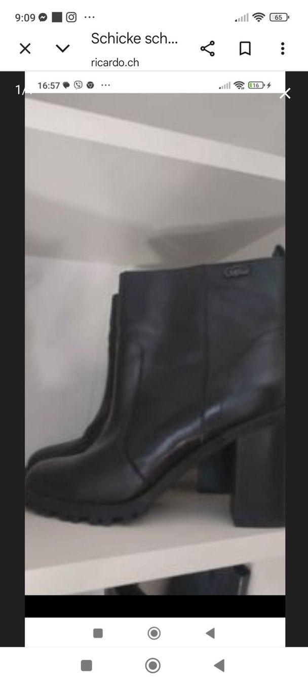 Buffalo Scarpe da donna: Schwarze Lederstiefeletten Buffalo Neu – Nuovo (secondo la descrizione) da Tagelswangen venduto da son_z88g