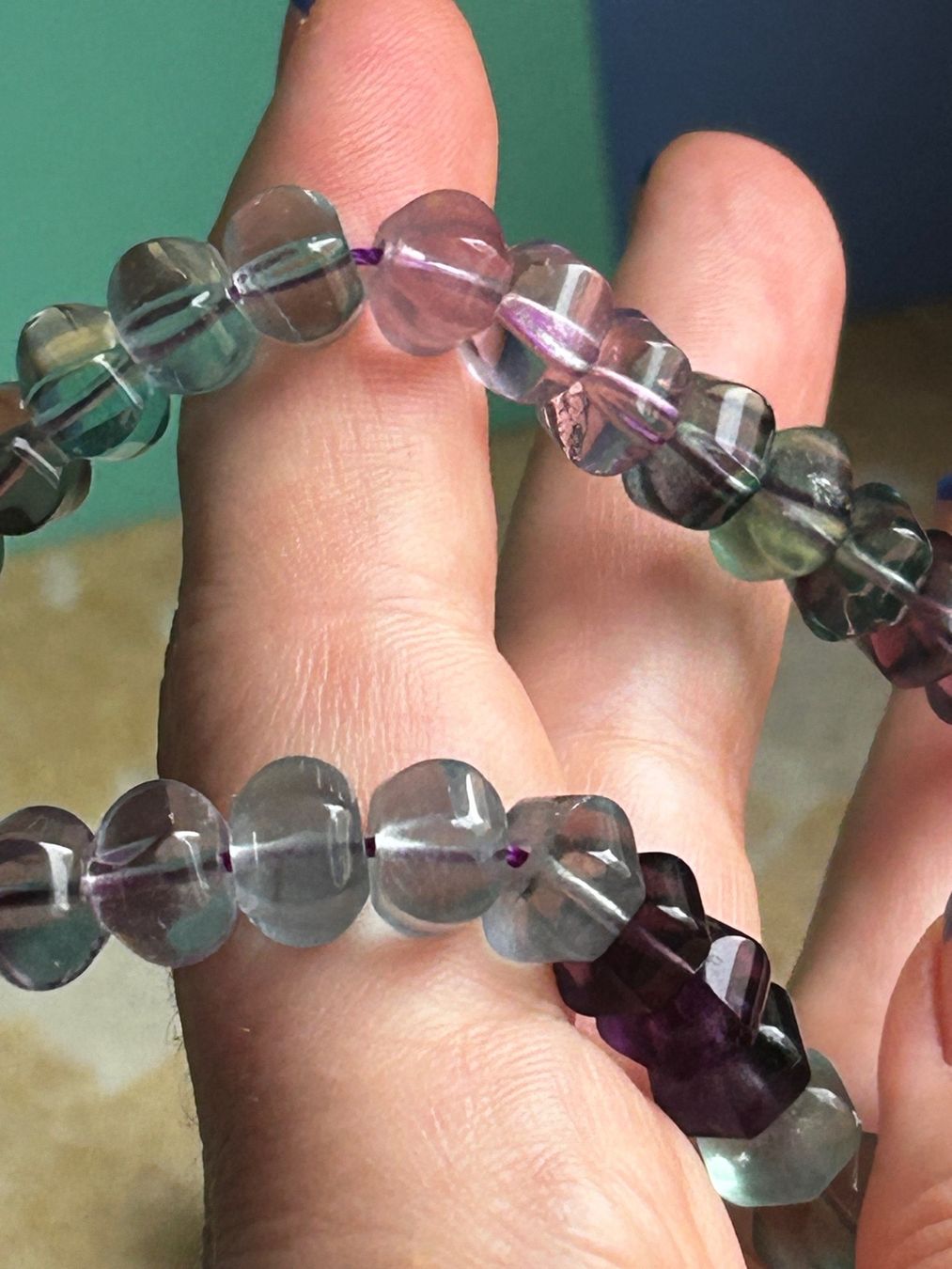 Ketten: Halskette Amethyst & Jadeit + Goldverschluss 750 – Gebraucht aus Dittingen von Bijoubelle 9