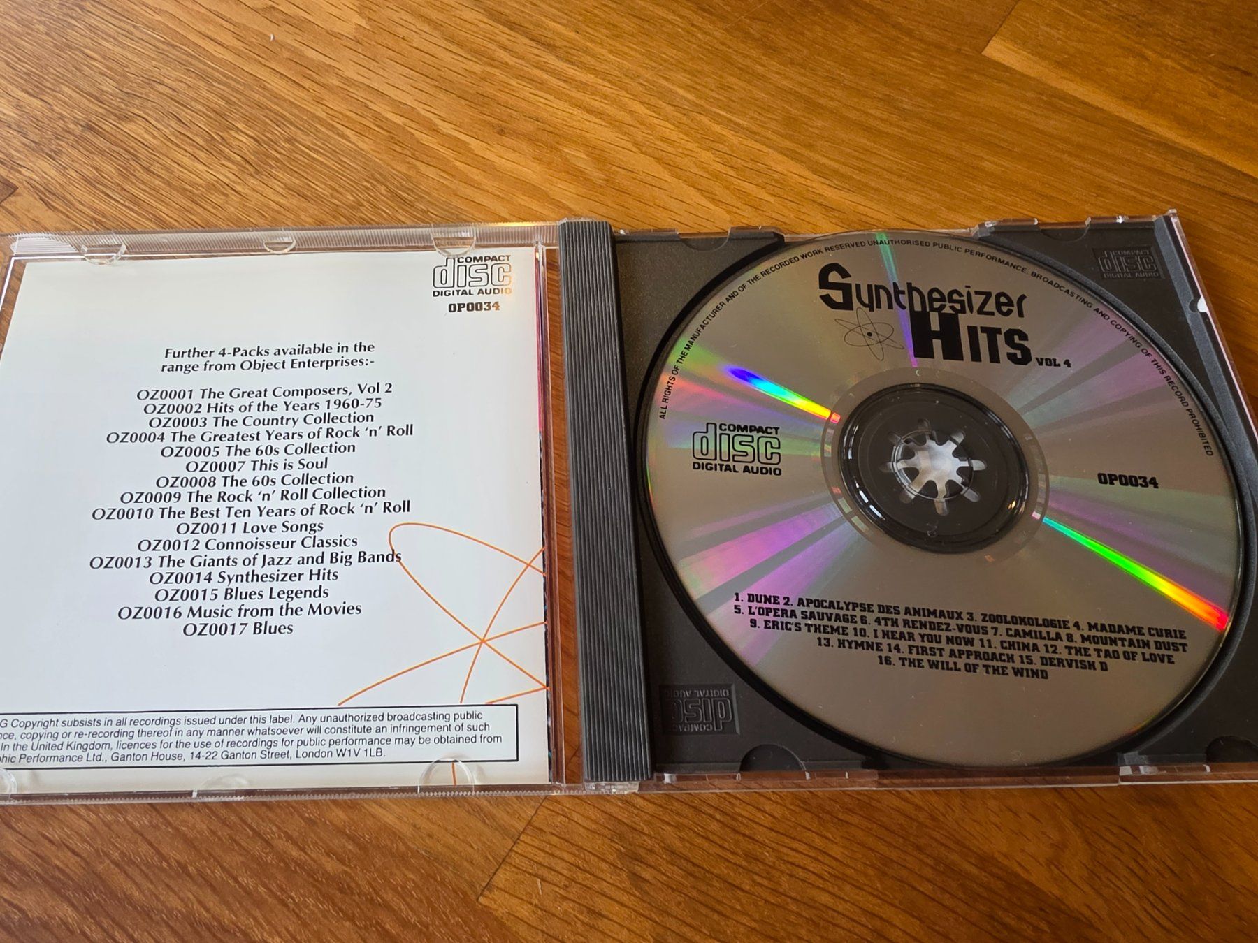 CD: CD Synthesizer Hits volume 4 – Nuovo (secondo la descrizione) da Cudrefin venduto da sebou05 1