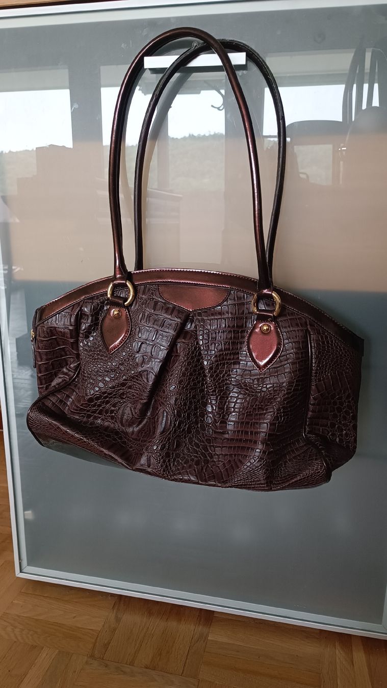 Nulu New Look Borse da donna: Nulu Handtasche braun Kroko Optik – Usato da Baden venduto da zuppel 1