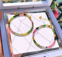 Bracelet en Tourmaline multicolore de haute qualité 3.6mm