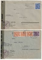 2 zensurierte Briefe aus der US-Zone nach Zürich 1947