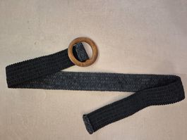 Gürtel schwarz, Länge ca. 80 cm