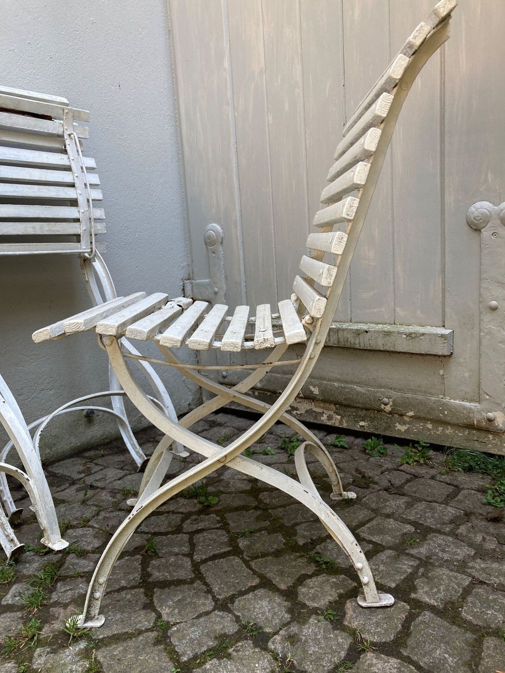 Sedie: Antike Gartenstühle Metall klappbar 4 Stk. – Usato da Zürich venduto da vivster40 2