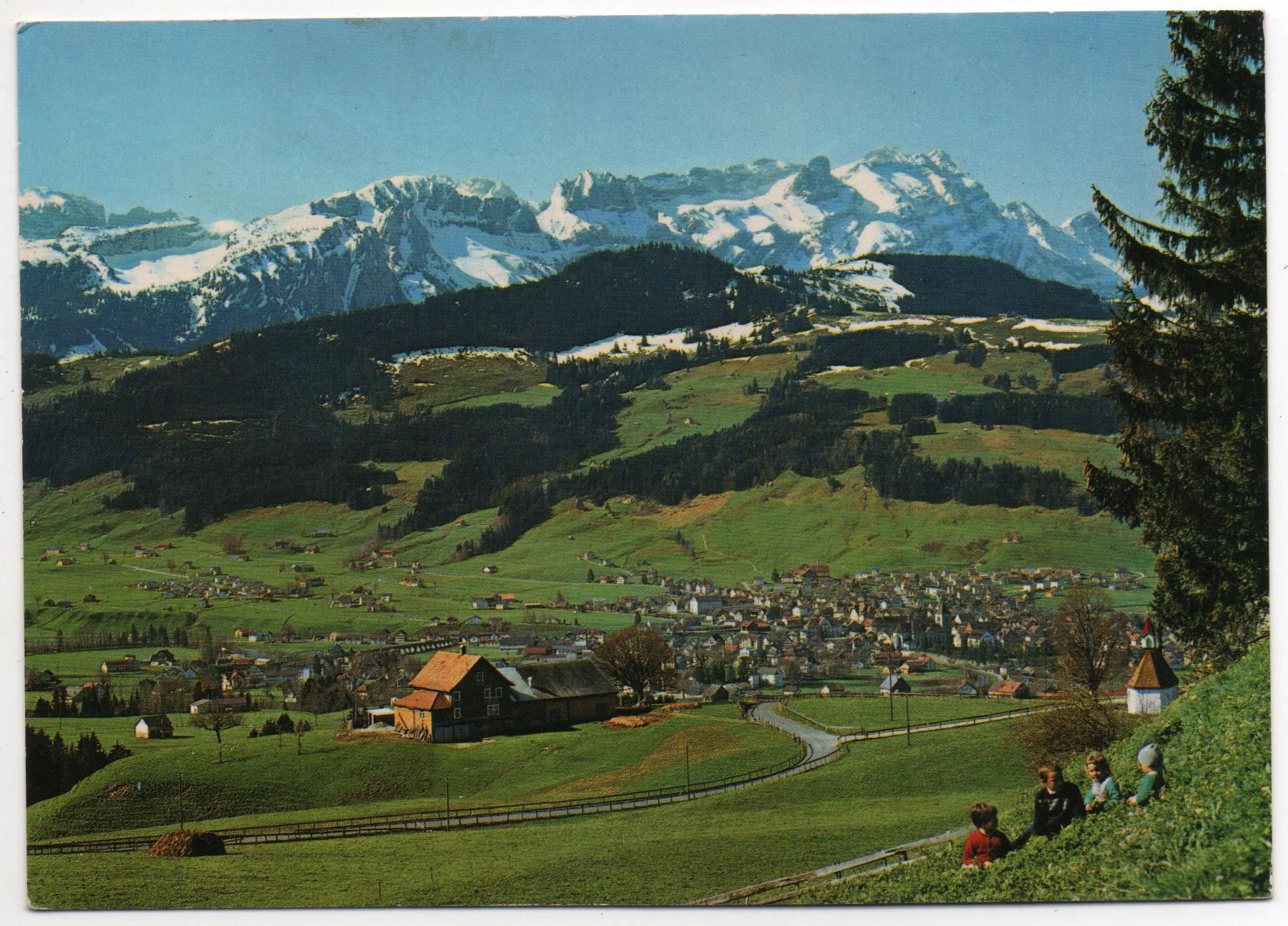 Cartoline postali: APPENZELL Blick auf Sollegg-Klosterspitz – Usato da Jona venduto da philajona