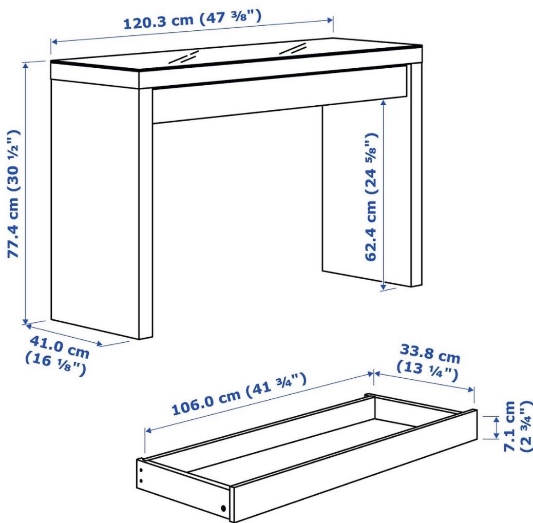 Ikea Tavoli da trucco: Malm Schminktisch – Usato da Emmen venduto da ama_8wmn 1