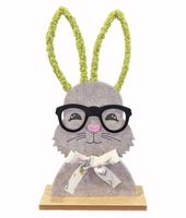 Deko Hase aus Filz auf Holzständer 29 cm 25104