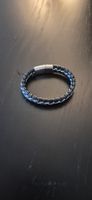 Bracelet cuir tressé noir