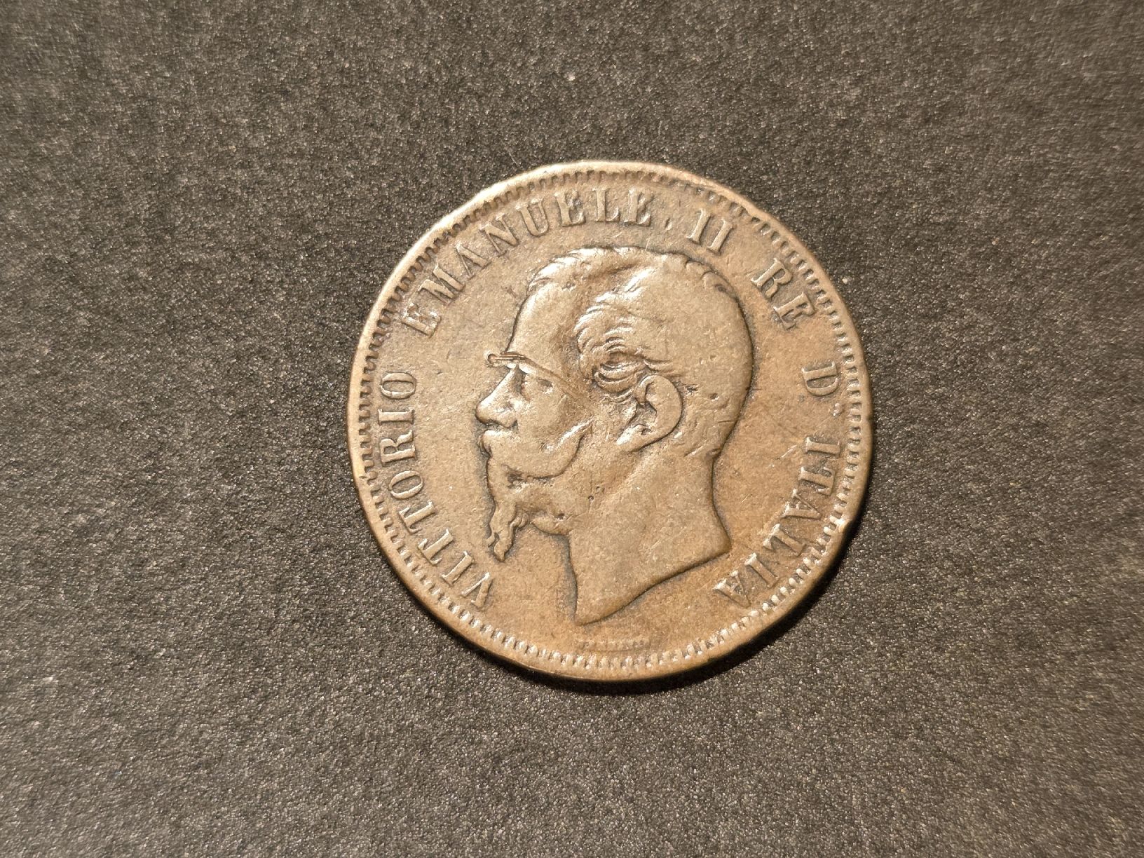 Alle Münzen: Italien - 10 Centesimi - 1866 – Gebraucht aus Geroldswil von Antica01 1