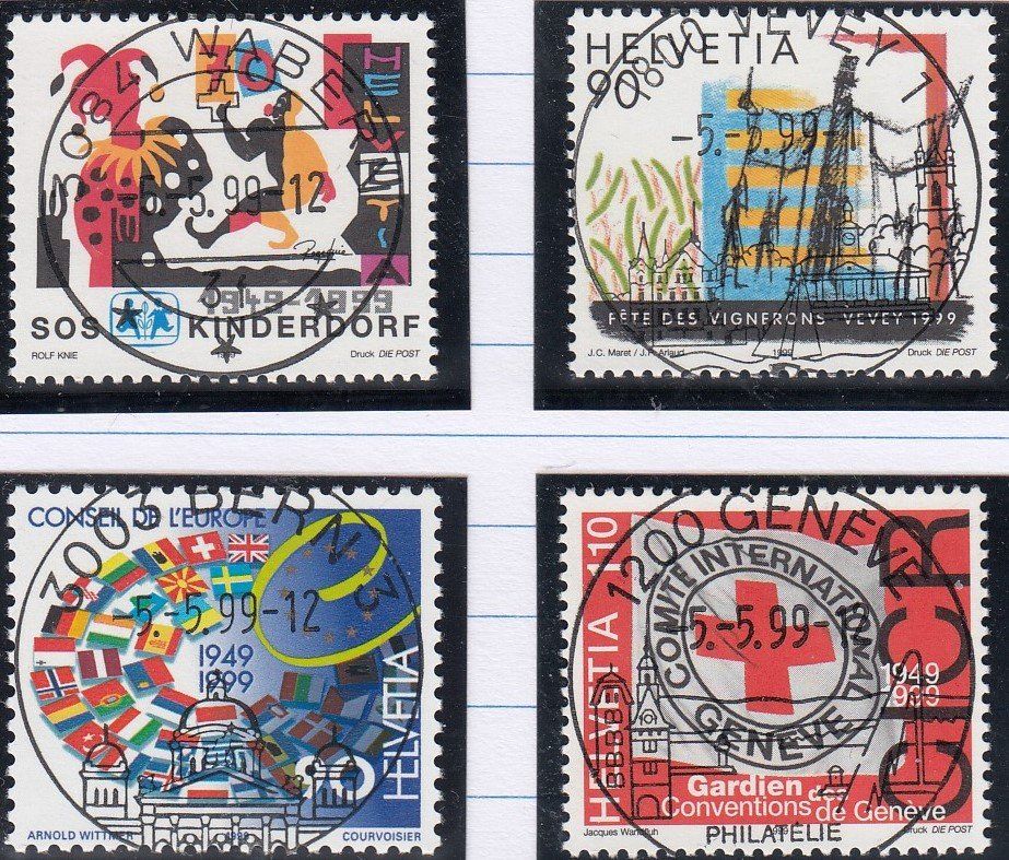Tutti i francobolli: 973-976 mit FD-Orts-Vollstempel 5.5.99 – Usato da Spreitenbach venduto da Lienbi01