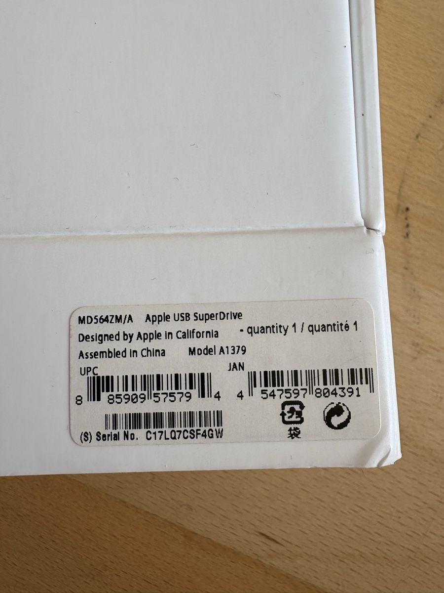 Apple Lettore multimediale & Streamer: Apple USB SuperDrive für Mac – Difettoso da Horw venduto da Rocam89 1