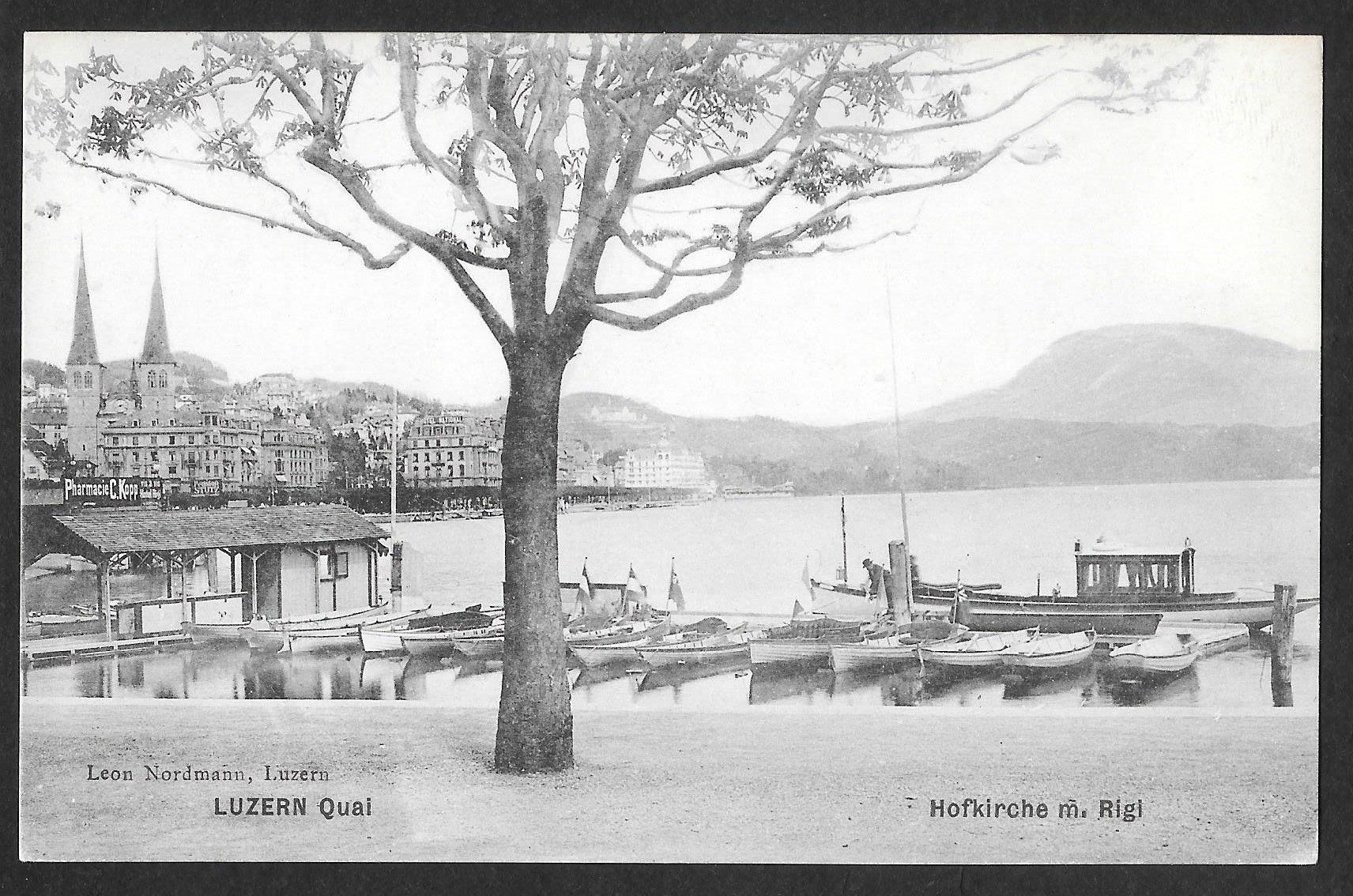 Cartoline postali: Luzern Quai Hofkirche mit Rigi – Usato da Olten venduto da clotaldi
