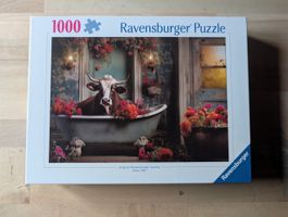 Ravensburger Puzzle Kuh in Wanne 1000 Teile komplett 