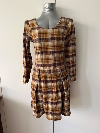 Chillytime Karo-Kleid A-Linie – Vintage-/60s-Look – Gr. 36