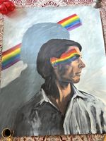 Edy Fink – Hommage à Moi (1982), Öl auf Papier, 160 × 125 cm
