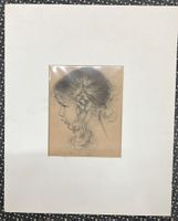 Mädchenkopf, handsigniert Hedwig von Schlieben    (ID b5034)
