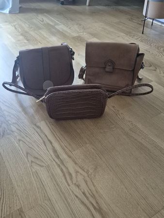 3 Leder Handtaschen braun guter Zustand