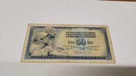 Jugoslawien 50 Dinara 1968 guter Zustand