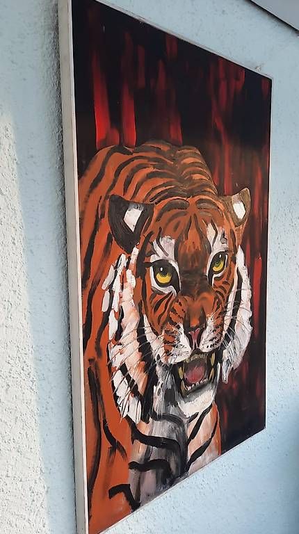 Dipinti: Tiger Ölbild – Usato da Zuckenriet venduto da Delta31 3