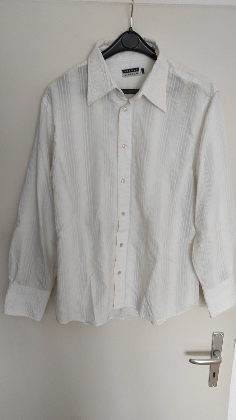 Hemden: Camicia uomo  a righe bianche Taglia XL – Gebraucht aus Biel/Bienne von mor_gbm5