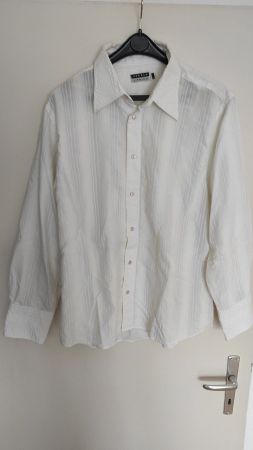 Camicia uomo Angelo Litrico a righe bianche taglia XL