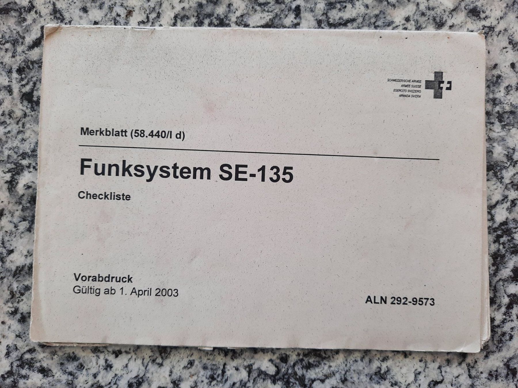 Libri: Funksystem SE-135 - Checkliste – Usato da Ruswil venduto da Sammlergeist