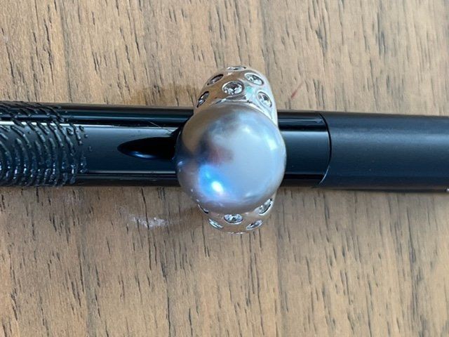 Anelli: Silberring mit künstlicher Perle, Modeschmuck – Usato da Bözberg venduto da JRose19 2