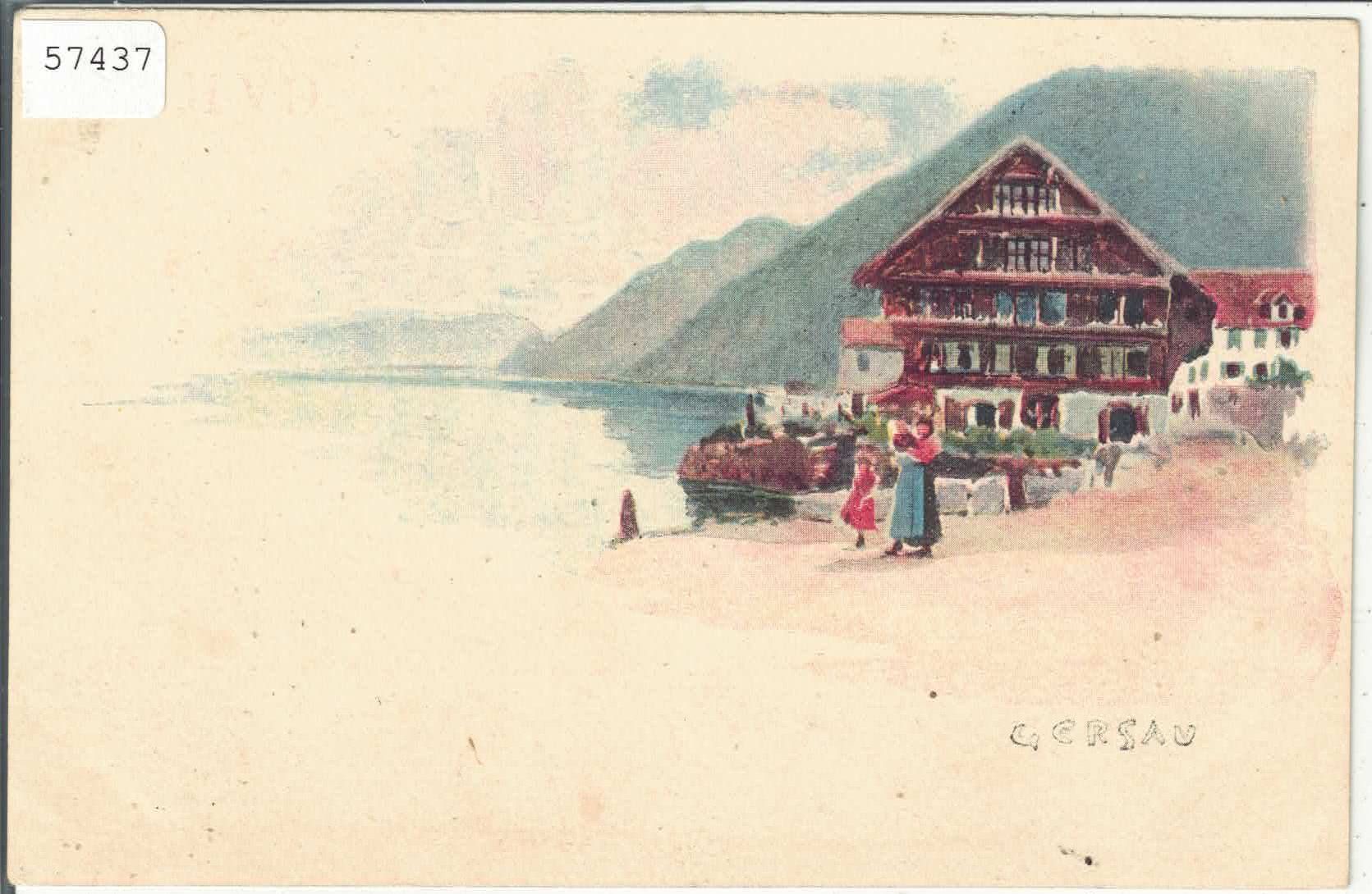 Cartoline postali: Gersau - Dorfpartie - Litho – Usato da Ettingen venduto da Kartenplanet