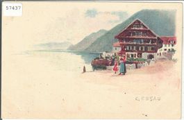 Gersau - Dorfpartie - Litho