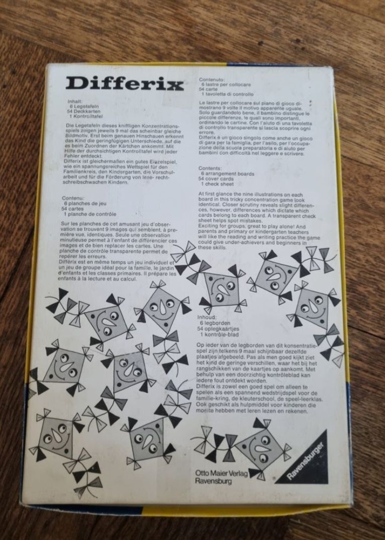 Ravensburger Giochi: Jeu Differix Ravensburger Vintage 1977 - Complet! – Usato da Fribourg venduto da jarmilka 7