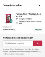 mydays Fun & Action Gutschein  Wert 99 CHF